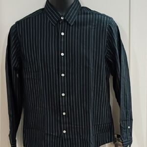 UNTUCKit Men's Dark Striped Button Down Shirt